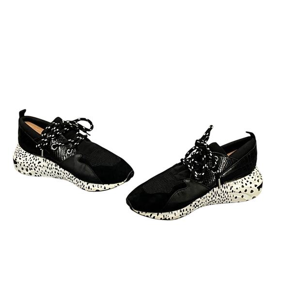 Steve Madden Cliff Black White Animal Athletic Running Sneaker Women 9M - Picture 5 of 10